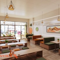 Thiết kế quán trà sữa mì cay Tiệm Nhà Hạnh